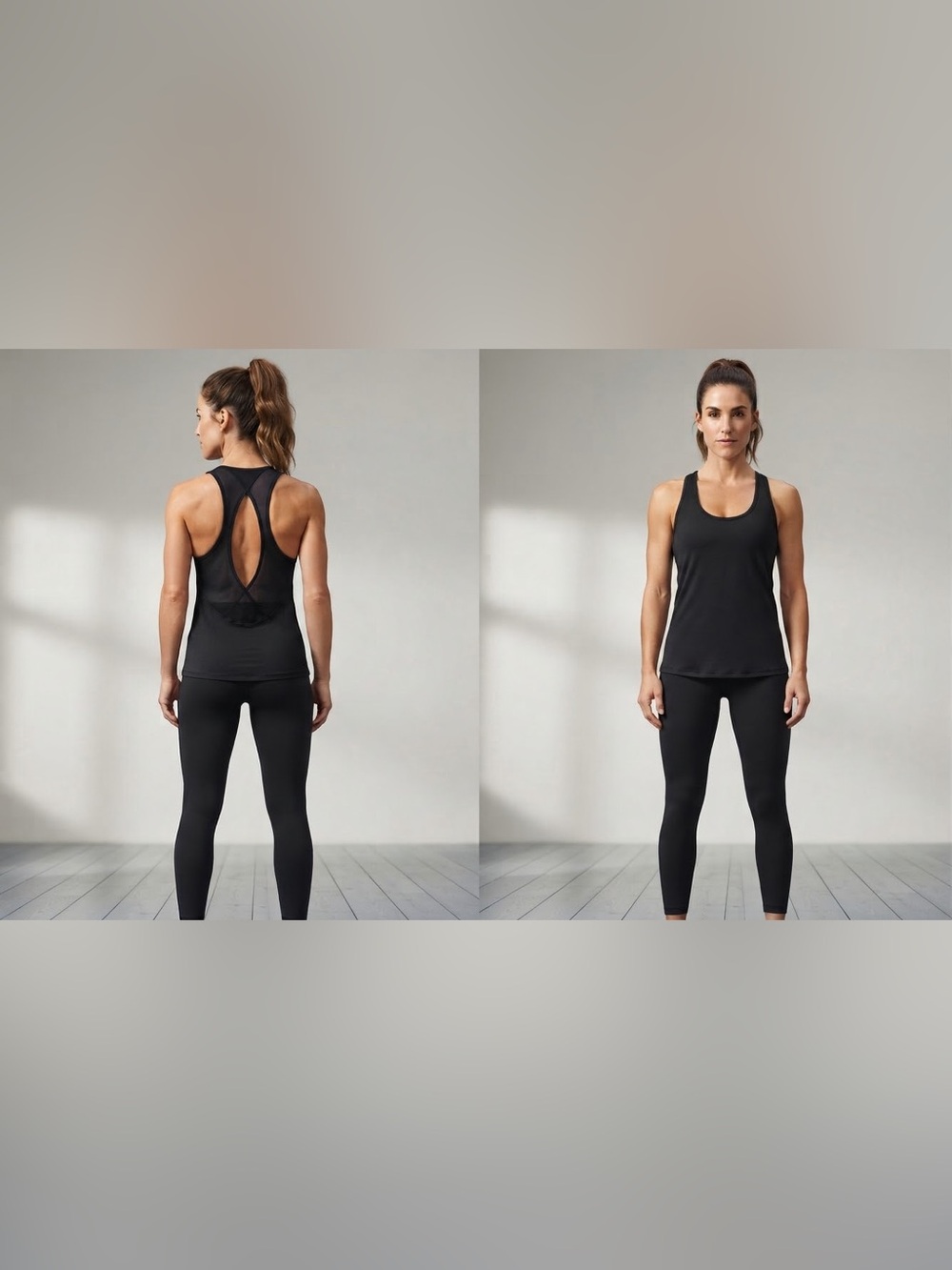 Lululemon Mesh With Me Open Back Training Tank Top Black EUC